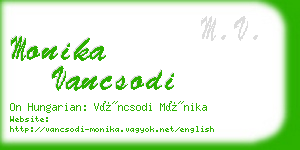 monika vancsodi business card